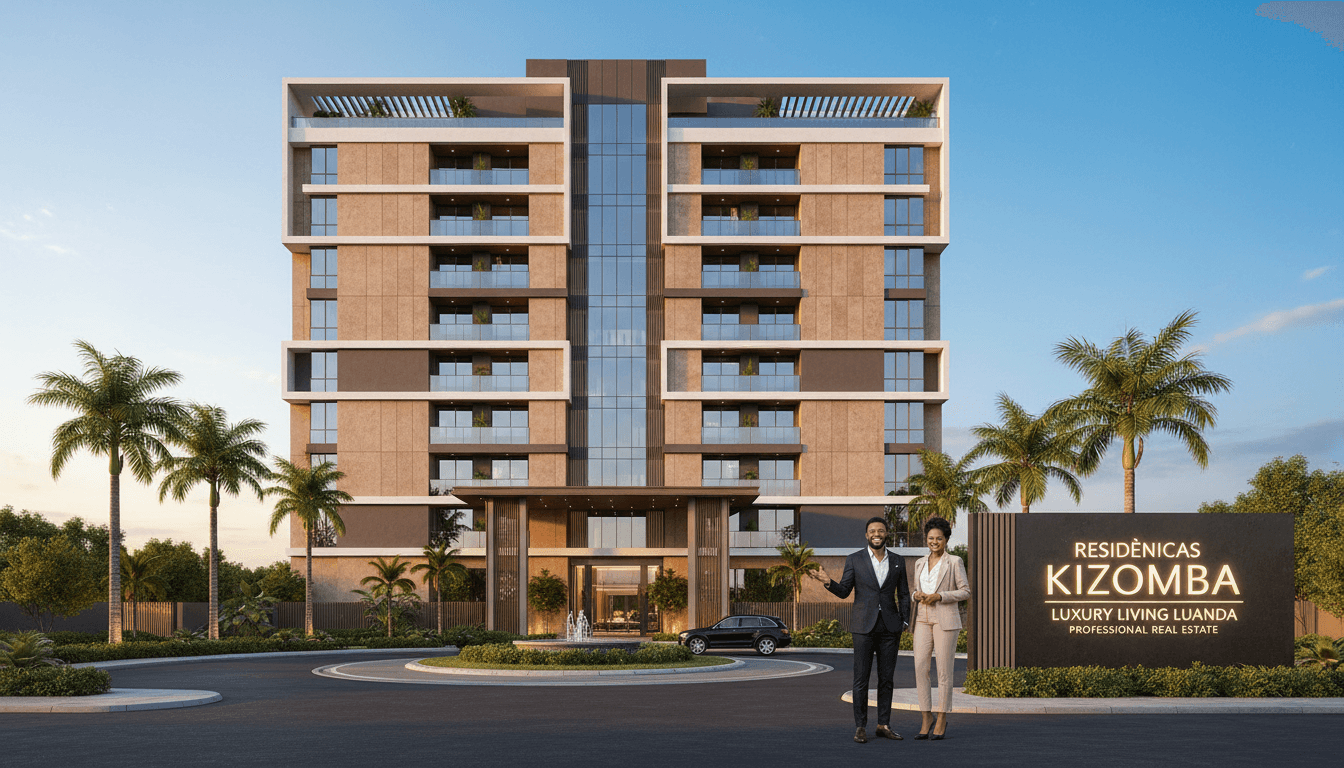 Edifício residencial de luxo em Luanda com entrada profissional
