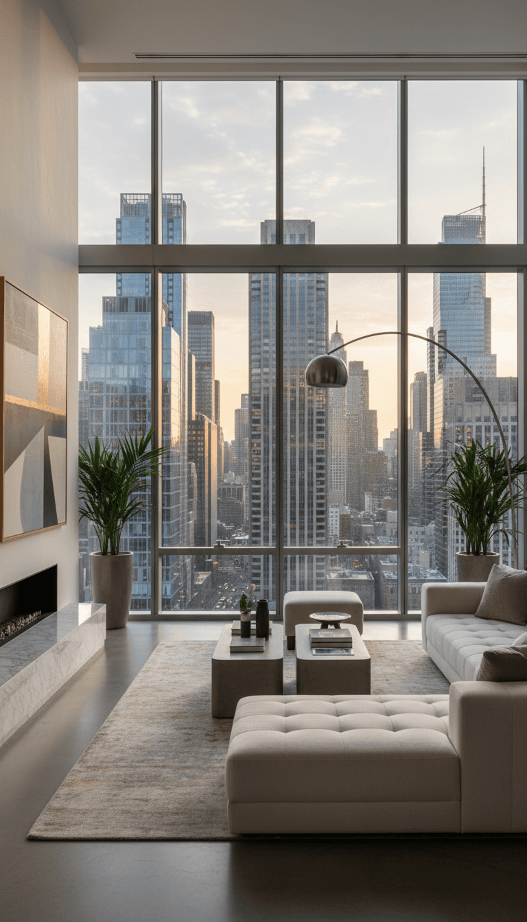 Apartamento de luxo com vista para a cidade