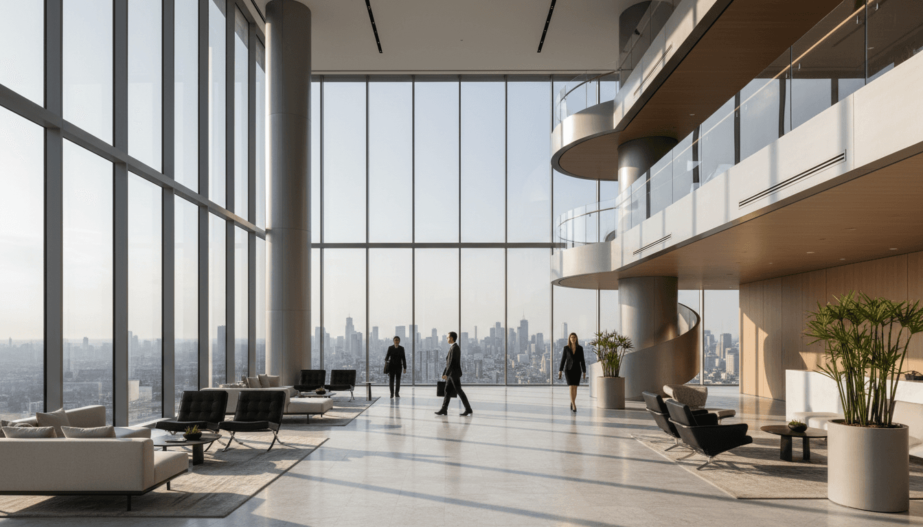 Edifício residencial de luxo em Luanda com arquitetura contemporânea
